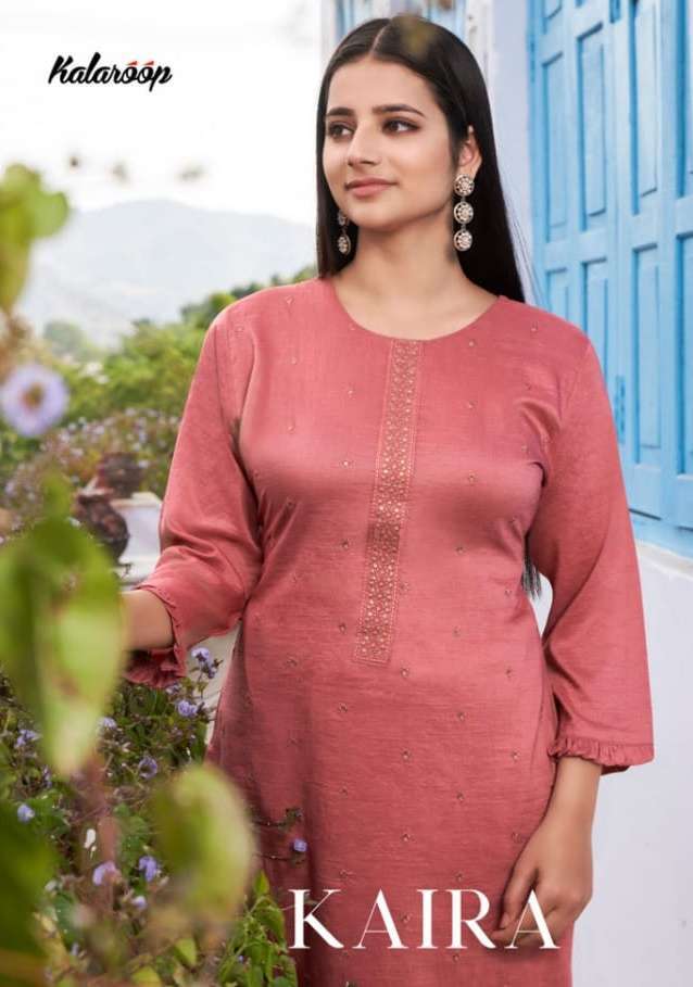 kalaroop kaira series 12987-12990 Fancy Fabric With Sequence Work kurti