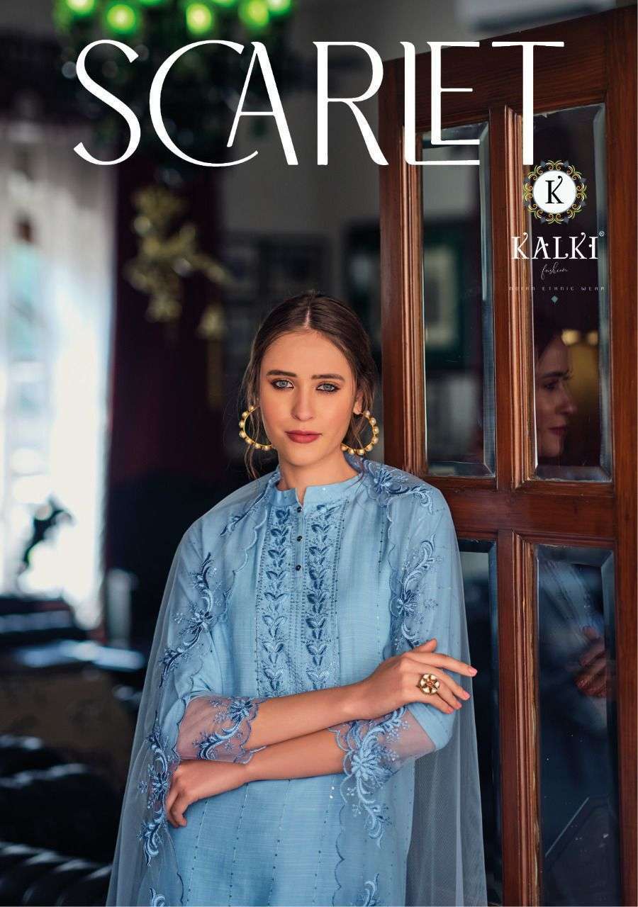 kalki trendz scarlet series 94001-94006 pure viscose readymade suit