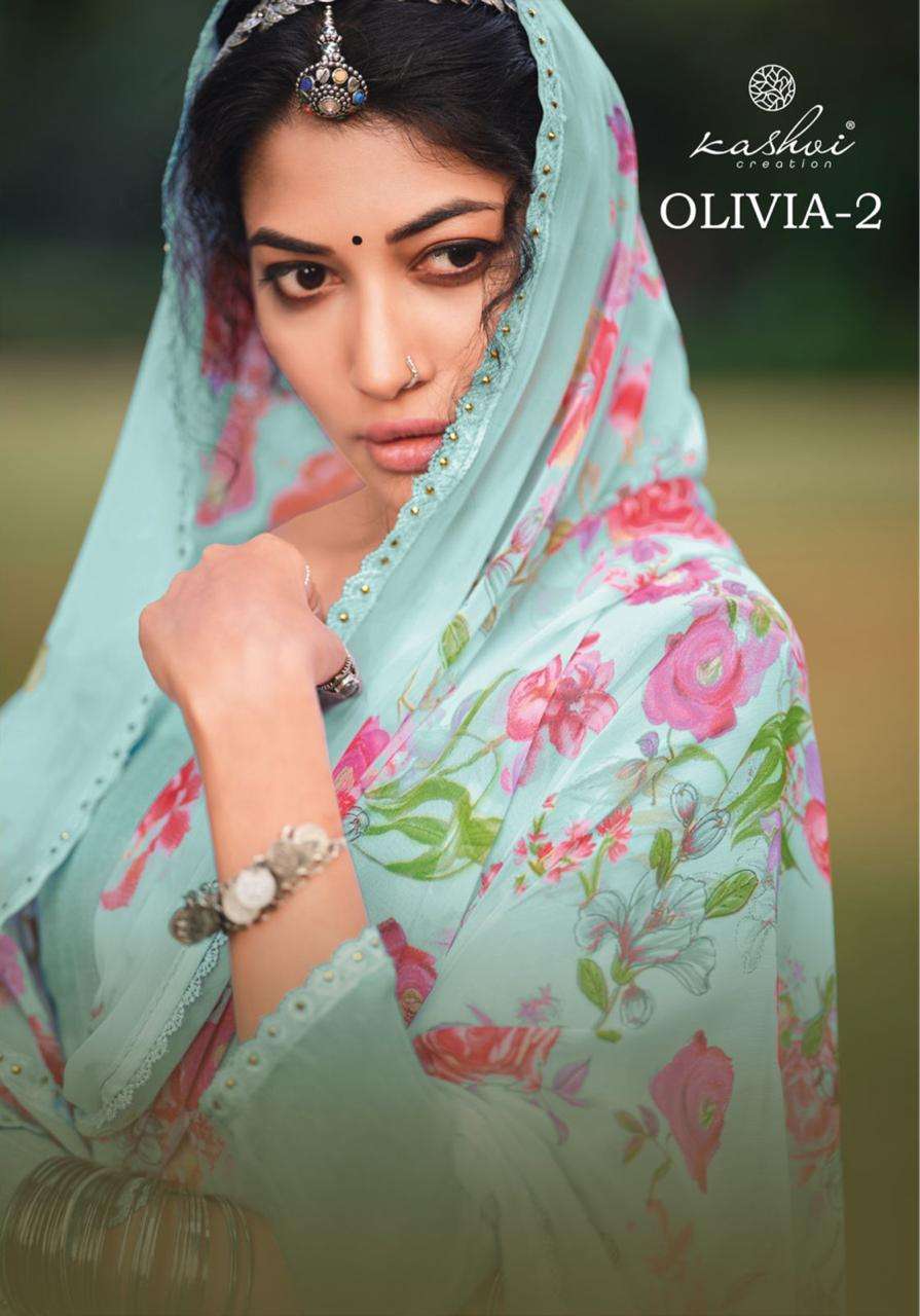 KASHVI OLIVIA 2 DESIGNER CHIFFON SAREE 