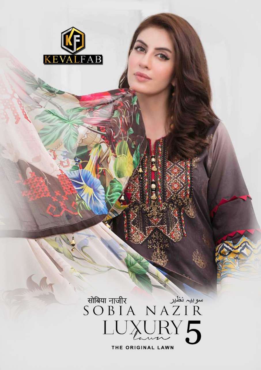 Keval Fab Sobia Nazir Vol-5 series 5001-5006 Cotton suit