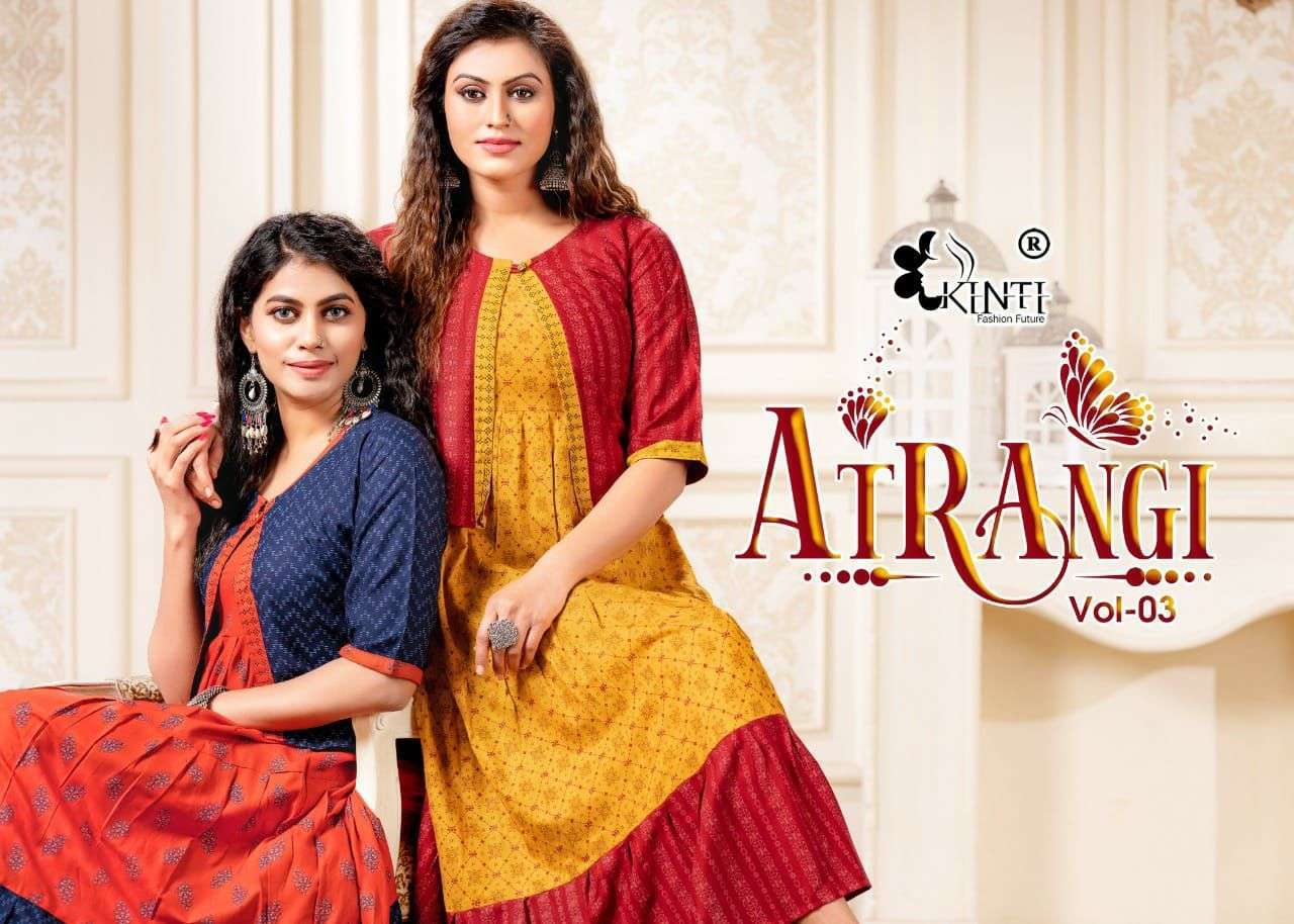 kinti atrangi vol 3 series 301-308 Reyon 14kg kurti