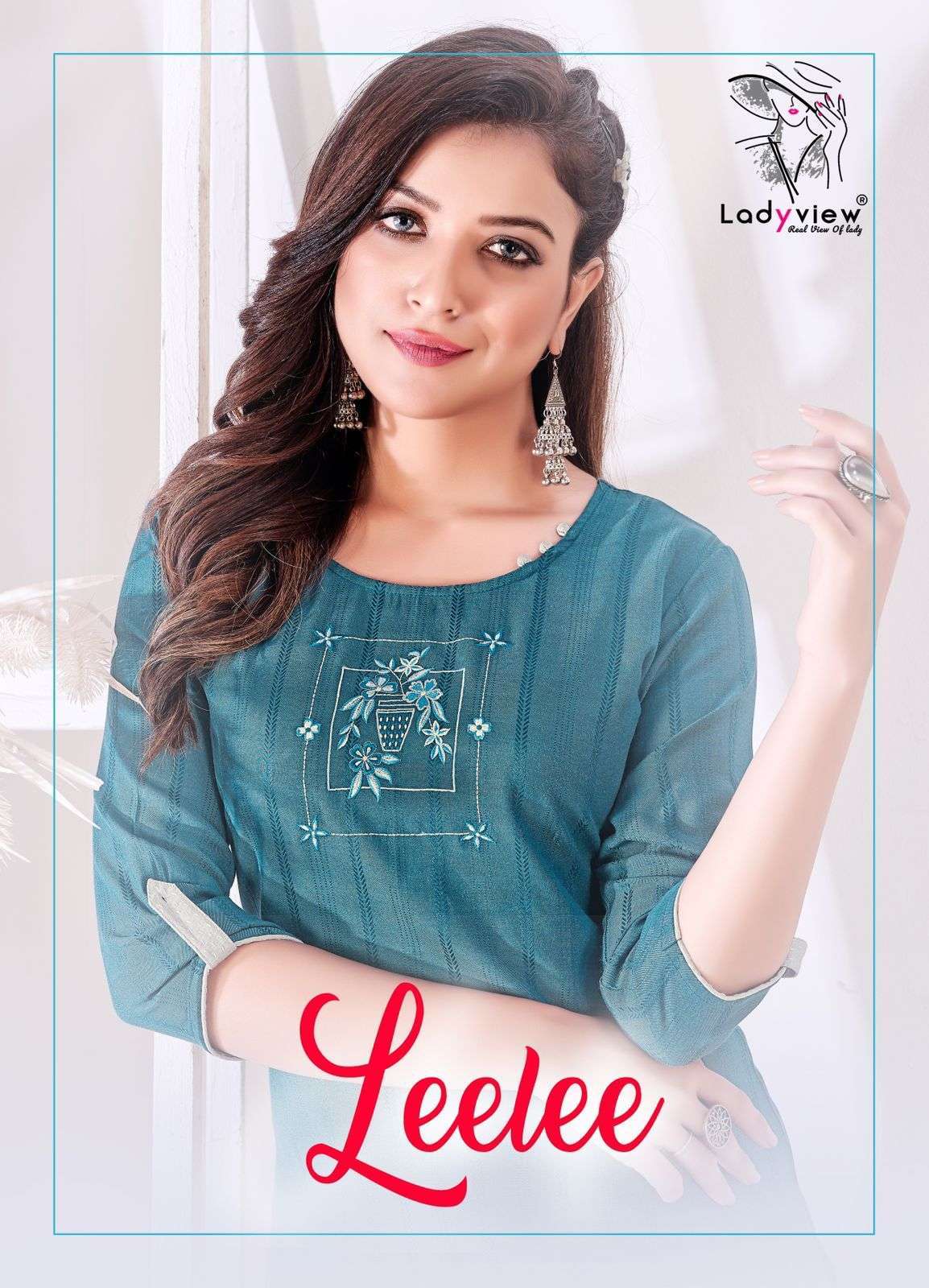 ladyview leelee series 1001-1005 Heavy 14kg Two Tone Rayon kurti