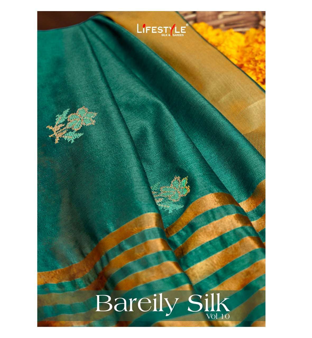 lifestyle bareily silk vol 10 series 80401-80406 crystal silk saree