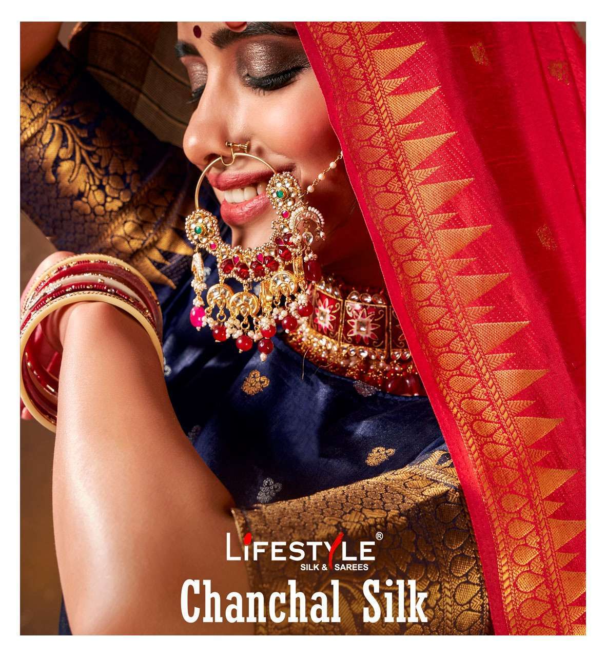 lifestyle chanchal silk series 80601-80606 nylon silk saree