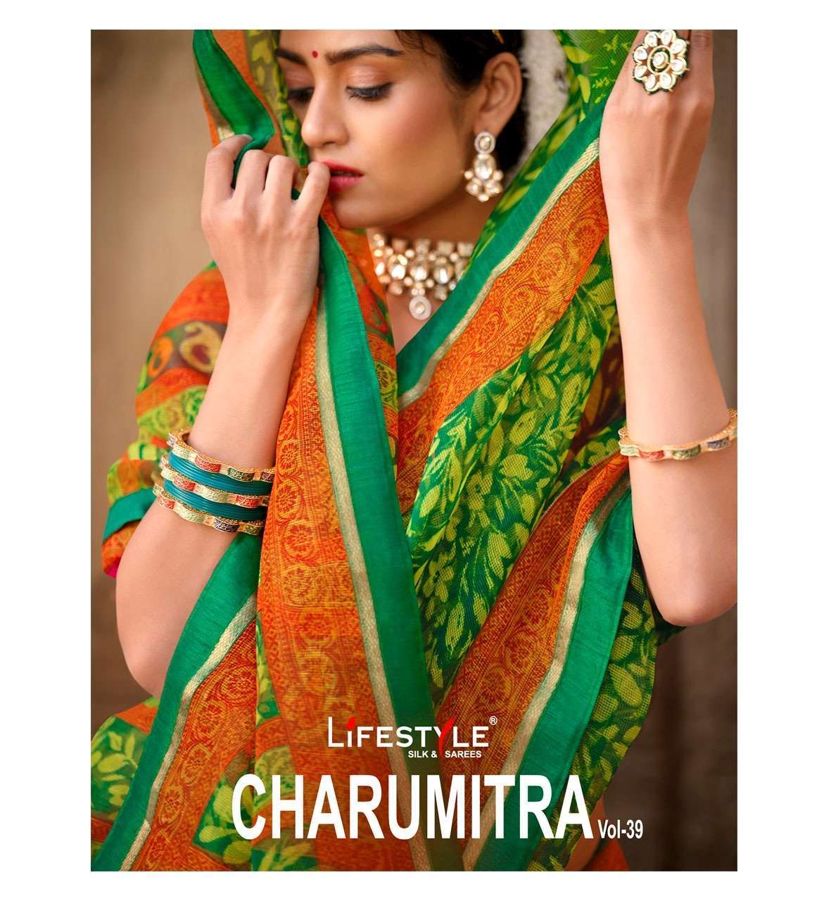 lifestyle charumitra vol 39 series 81341-81352 rajjo net saree 