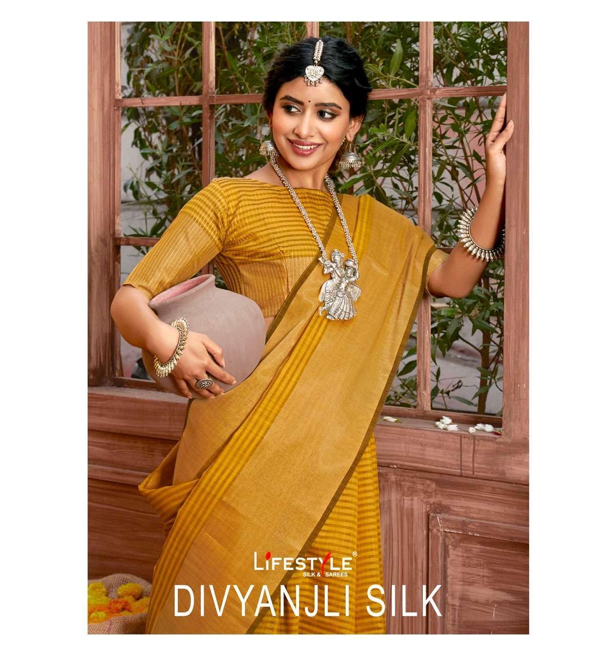 lifestyle divyanjali vol 1 series 80441-80446 cotton zari saree