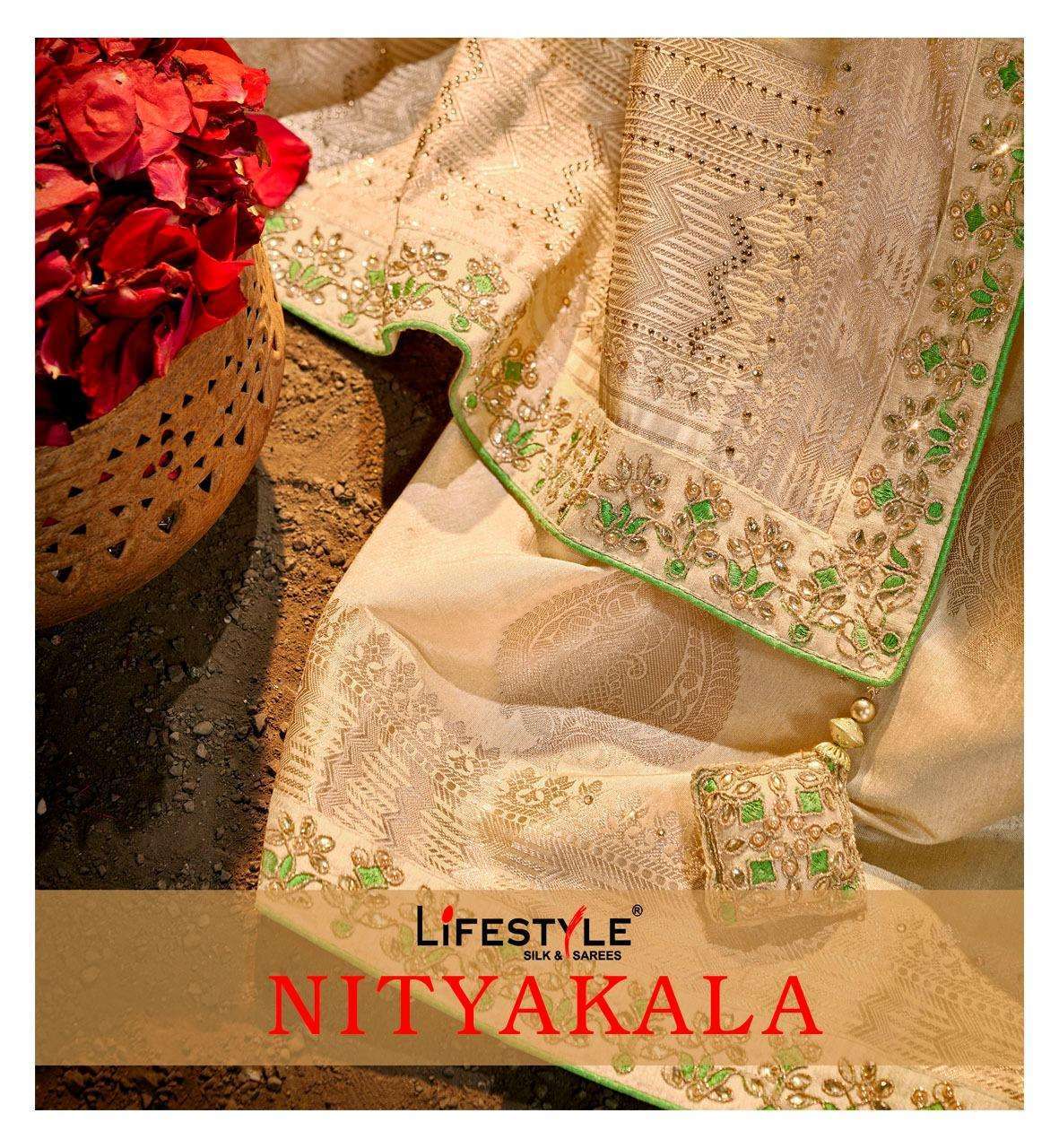 lifestyle nityakala vol 1 series 79781-79786 dola silk saree