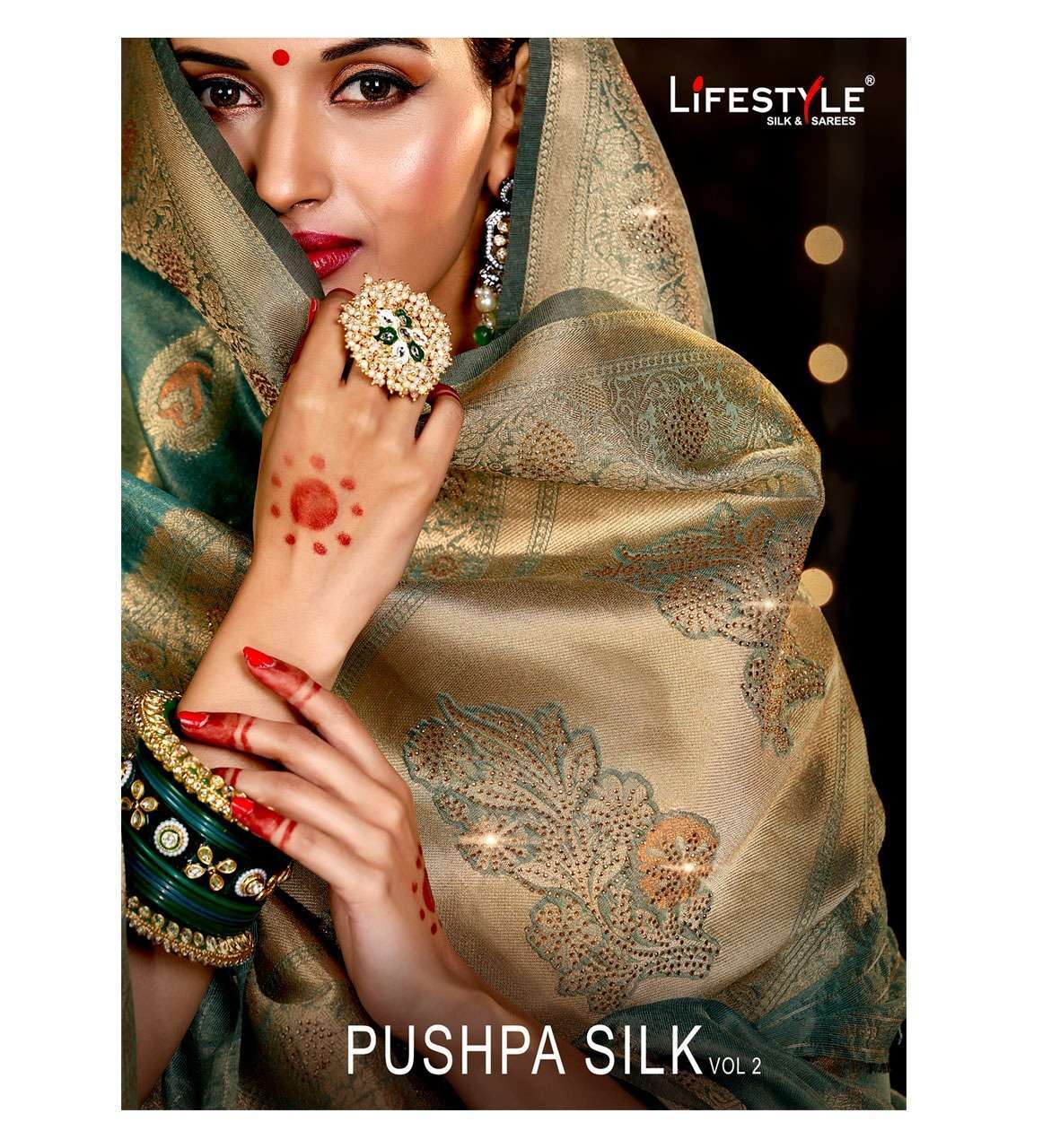 lifestyle pushpa silk vol 2 series 80821-80826 cotton jari saree