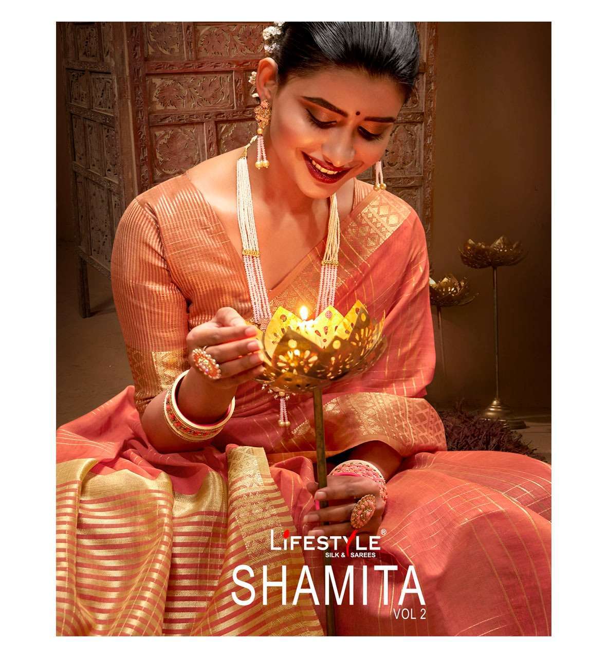 lifestyle shamita vol 2 series 80321-80326 chanderi silk saree