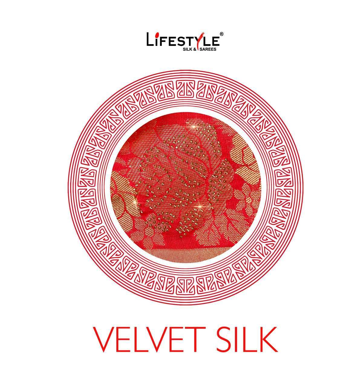 lifestyle velvet silk vol 1 series 81381-81386 raw silk saree