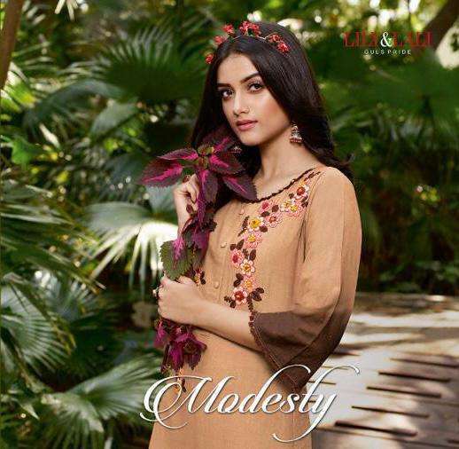 lily & lali modesty series 5021-5026 pure soft cotton kurti 