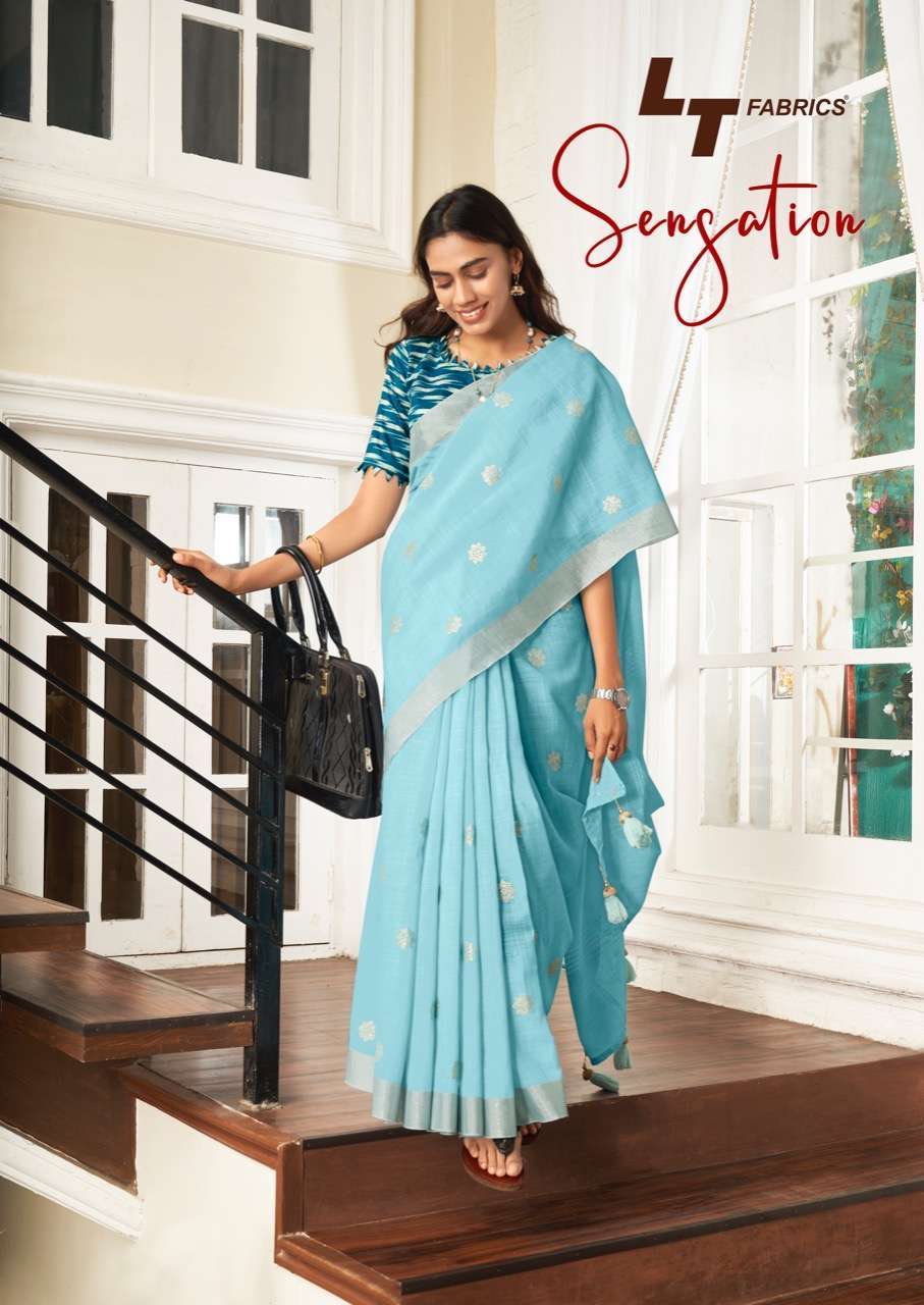 Lt fashion sensation series 11601-11610 linen silk saree