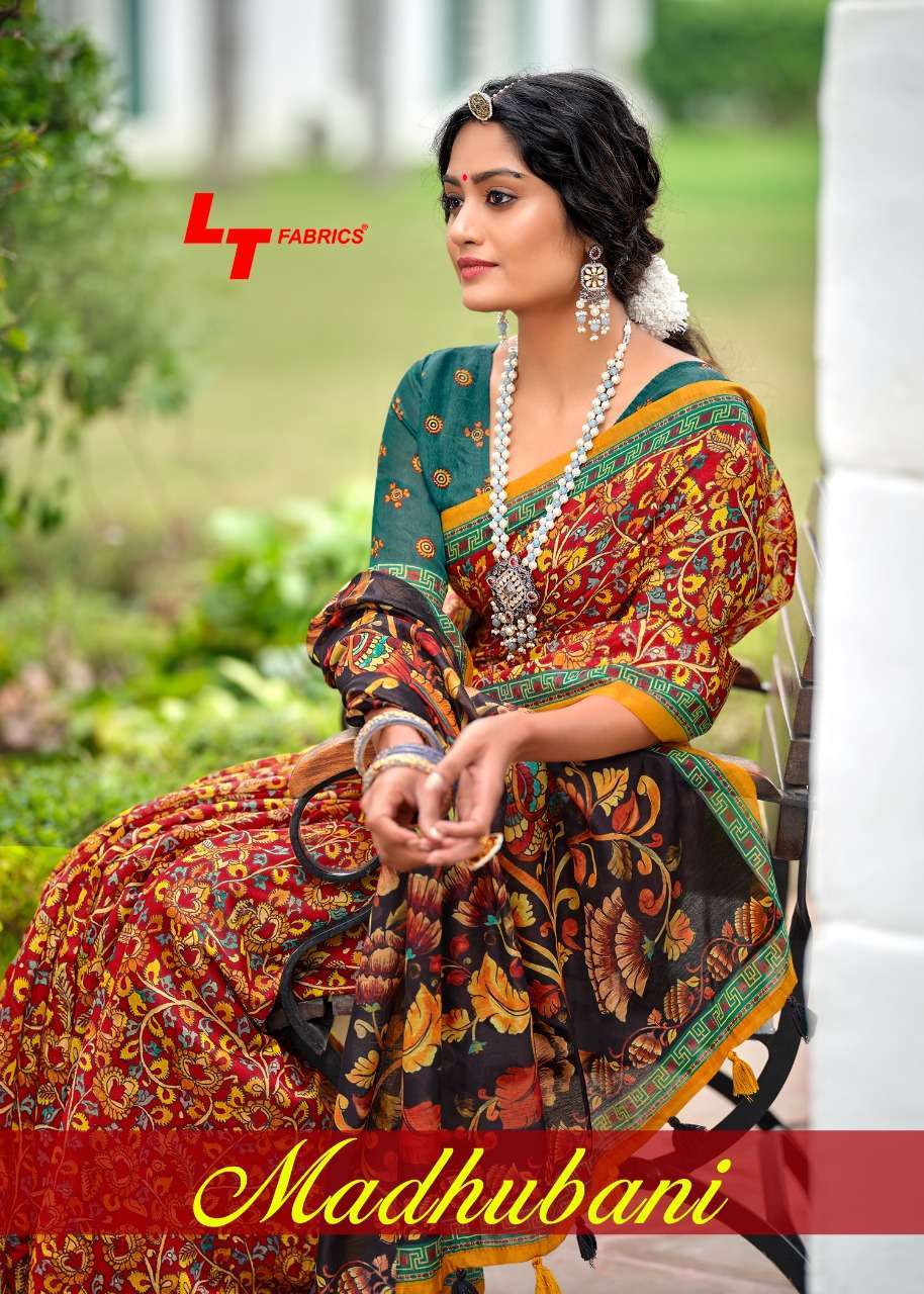 lt fashions madhubani series 47001-47010 pure chanderi silk saree