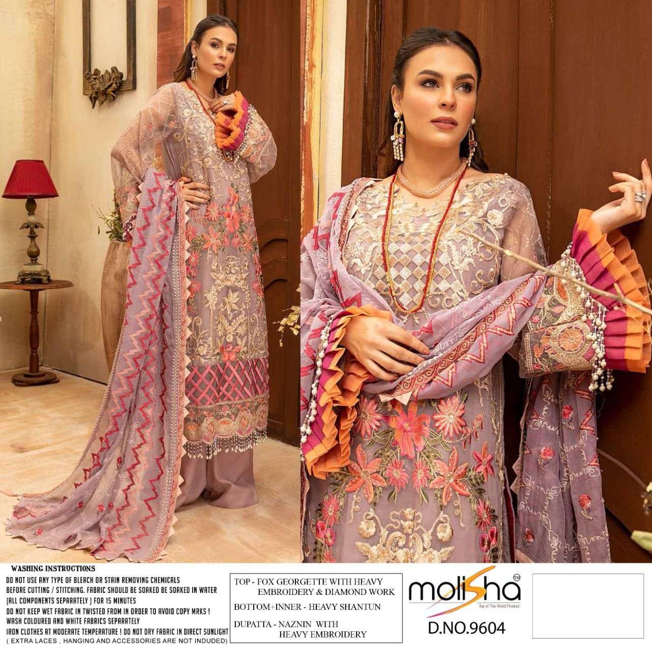 MALISHA 9604 DESIGNER FAUX GEORGETTE SUIT 