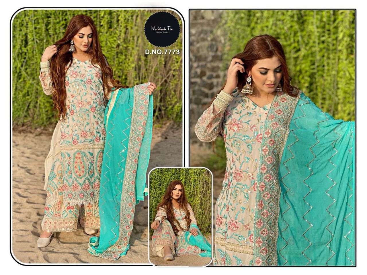 MEHBOOB TEX 7773 DESIGNER GEORGETTE SUIT 