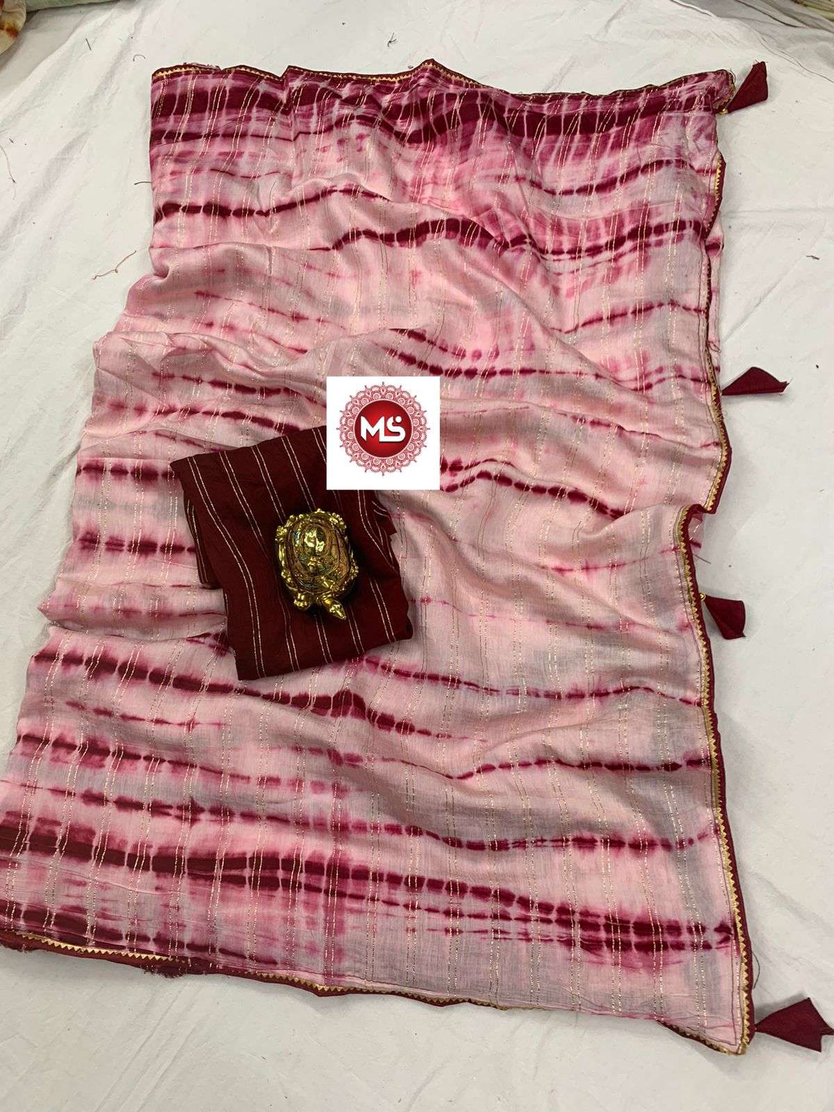 MS BRAND DYE DESIGNER COTTON BASE SAREE 