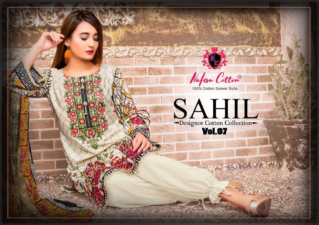 Nafisa Sahil Vol 7 series 7001-7010 cotton print suit 