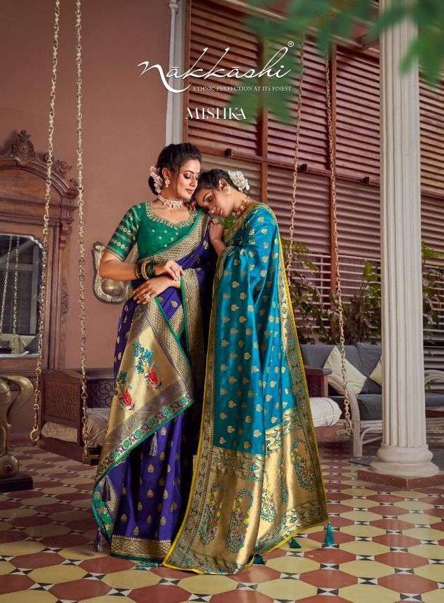 nakkashi mishka series 4251-4259 silk saree collection 