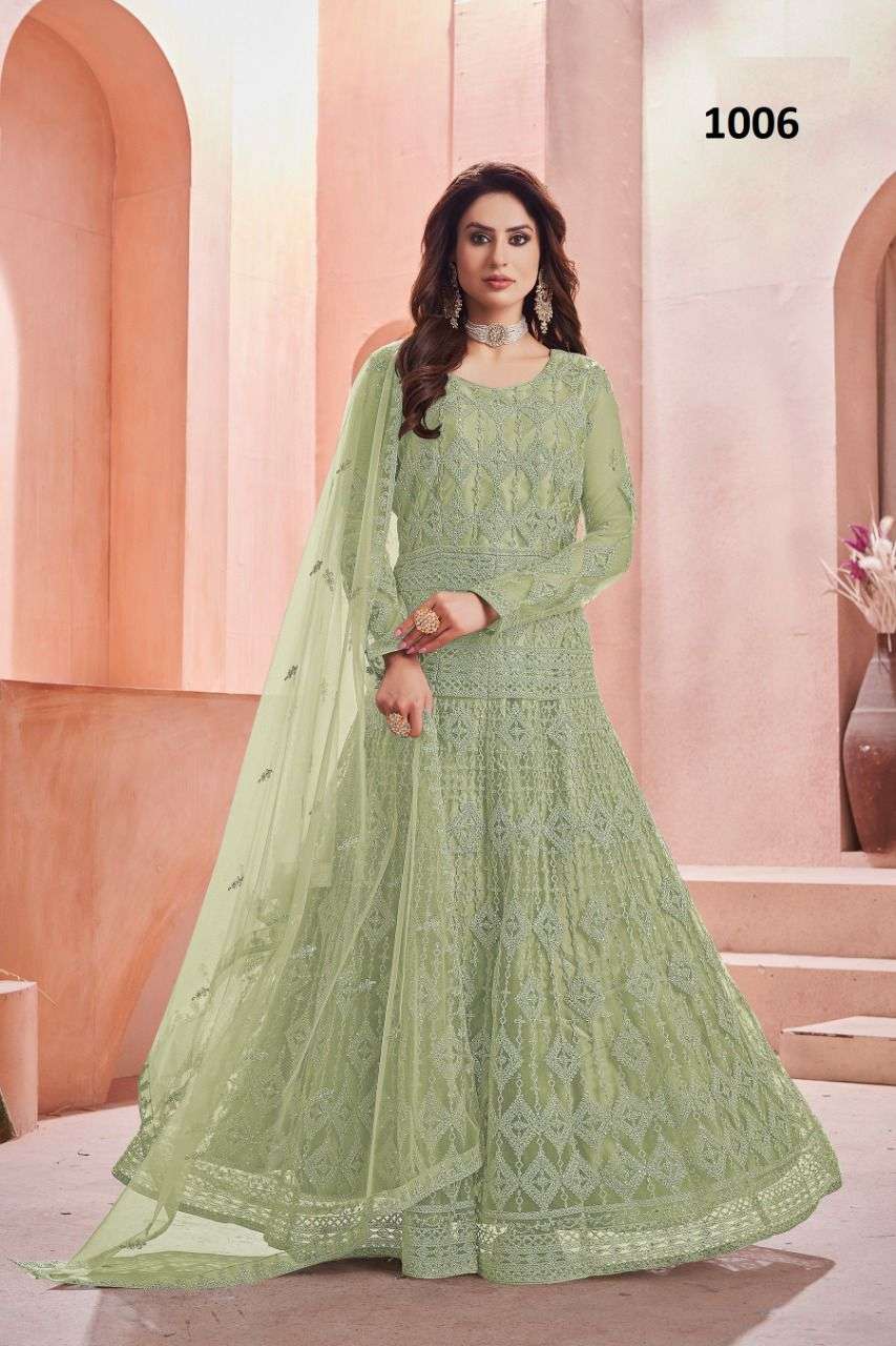 NARGIS VOL-1 DESIGNER HEAVY MONO NET SUIT 