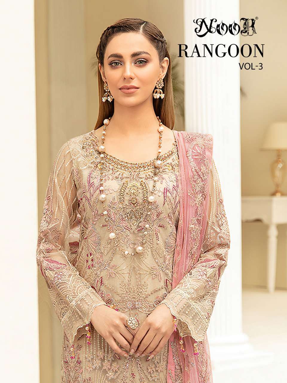 noor rangoon vol 3 series 18000-18002 georgette net suit 