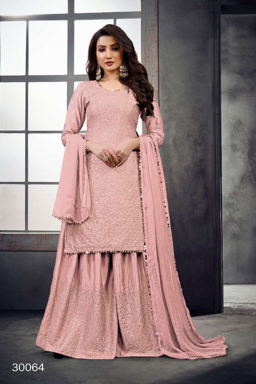 RAAZI DILBARO DESIGNER HEAVY CHINON SUIT 