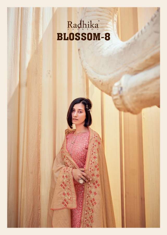 radhika blossom vol 8 series 20001-20008 blossom cotton print suit 