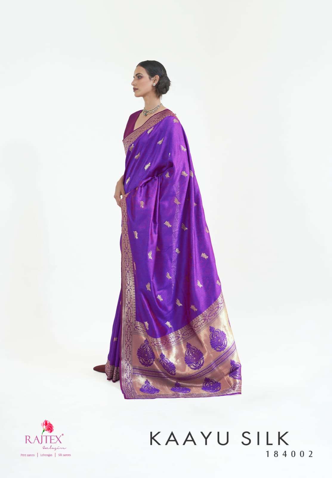 RAJTEX KAAYU SILK DESIGNER PURE KANJIVARAM WITH WEAVING SILK SAREE 