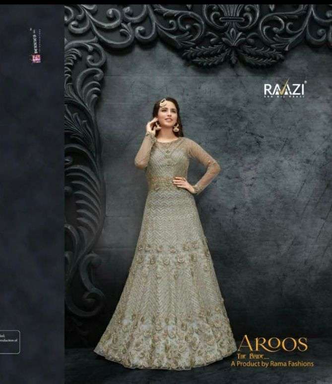 RAMA FASHION RAAZI AROOS DESIGNER SOFT NET SUITS