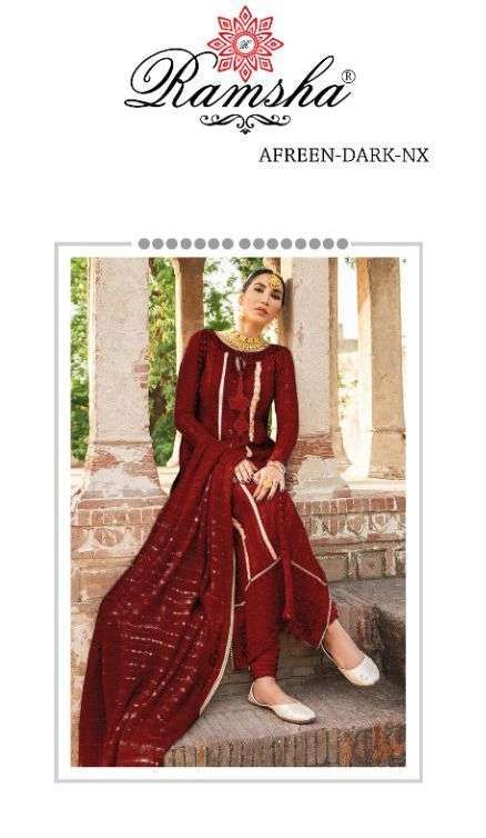 ramsha afreen dark nx georgette heavy embroidery suit 