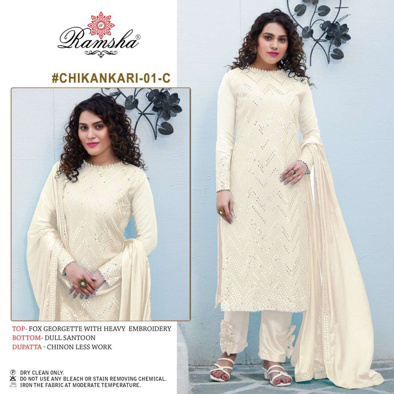 RAMSHA CHIKANMARI-01nx DESIGNER GEORGETTE SUIT 