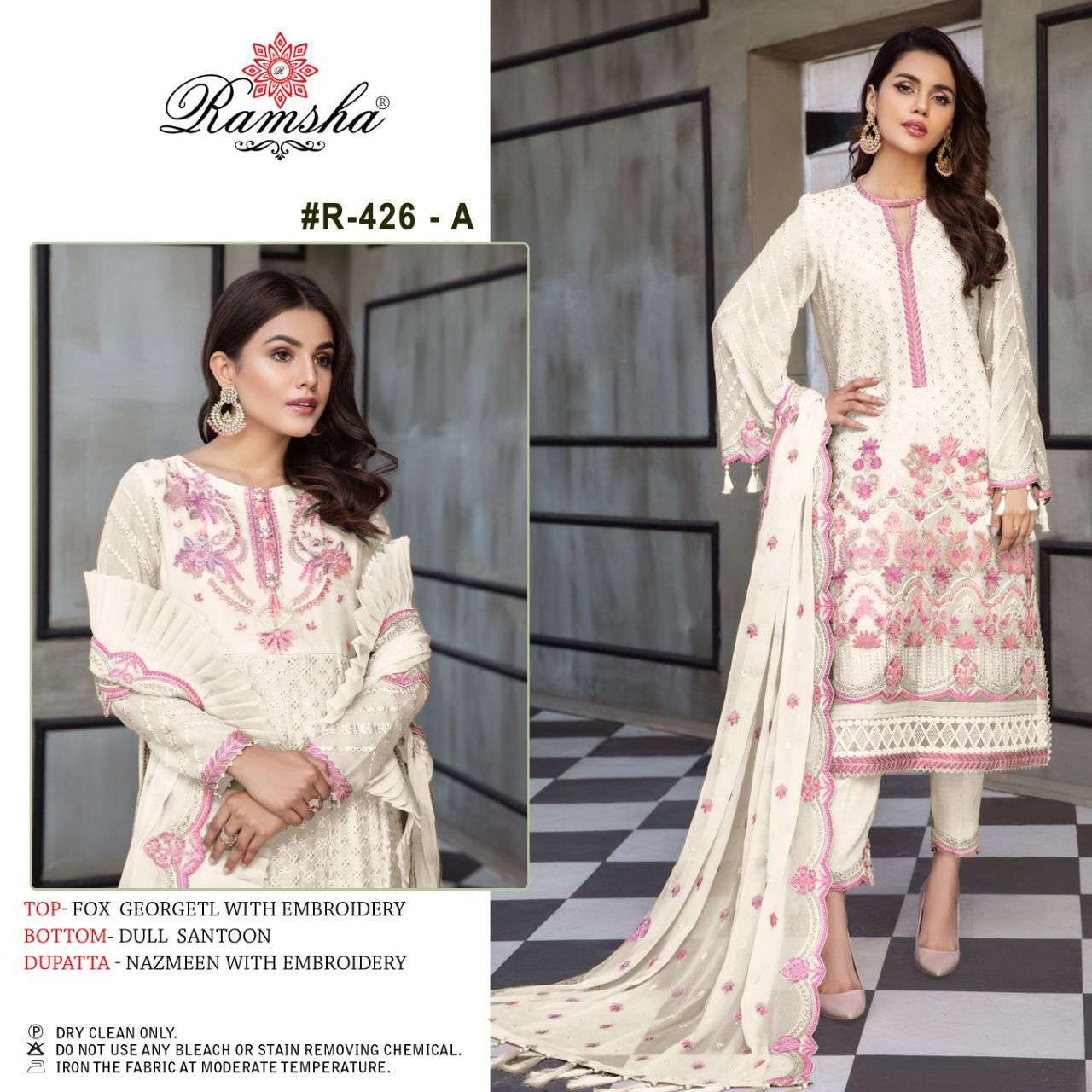 ramsha R-426 nx georgette heavy embroidery suit 