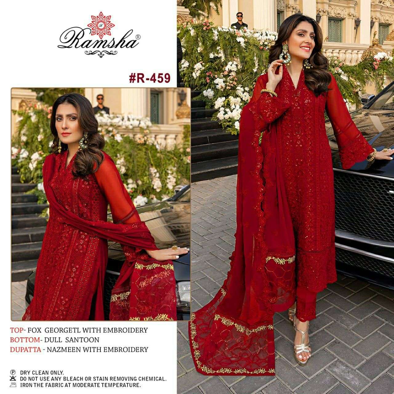 RAMSHA R-459 DESIGNER GEORGETTE SUIT 