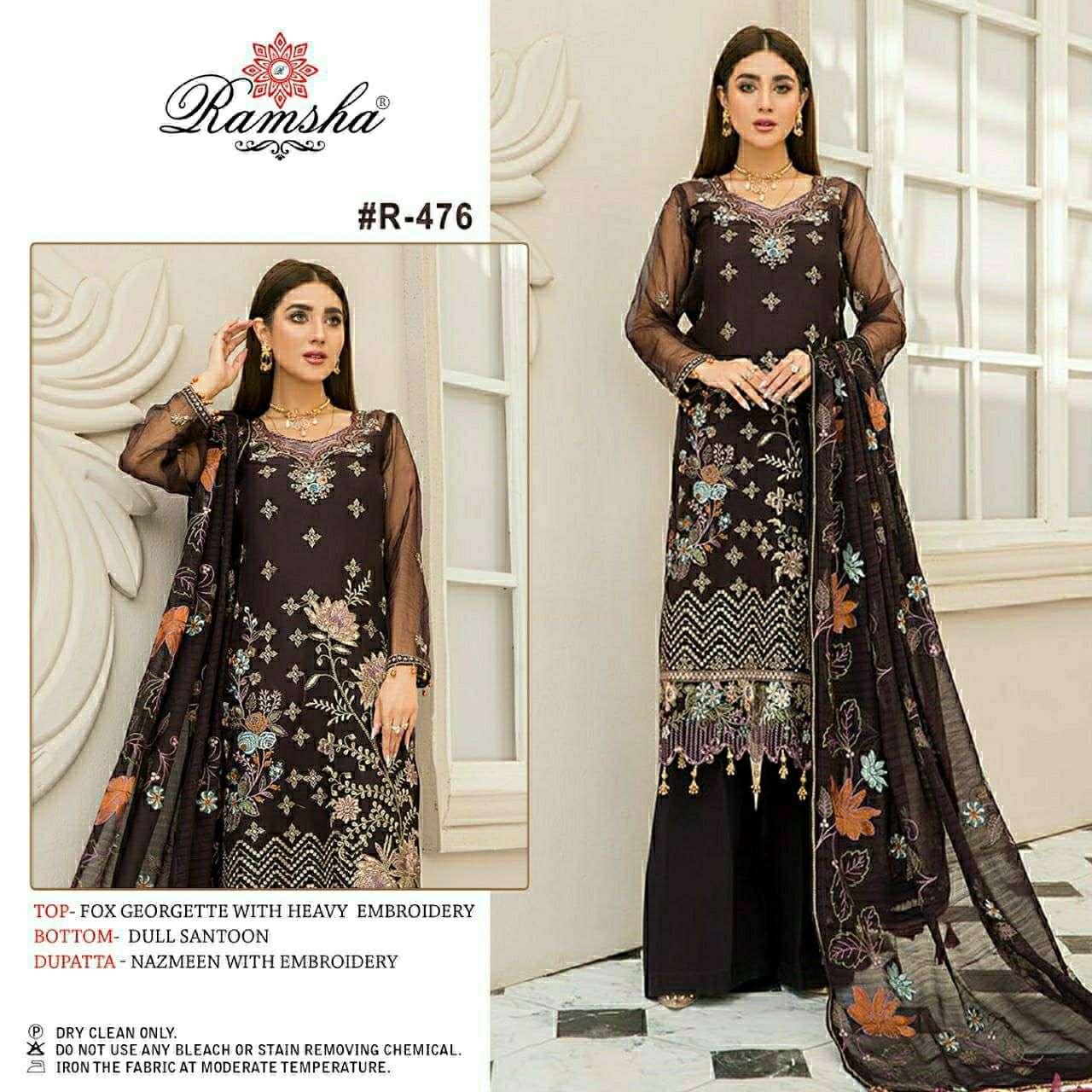 RAMSHA R-461 R-476 DESIGNER GEORGETTE SUIT 