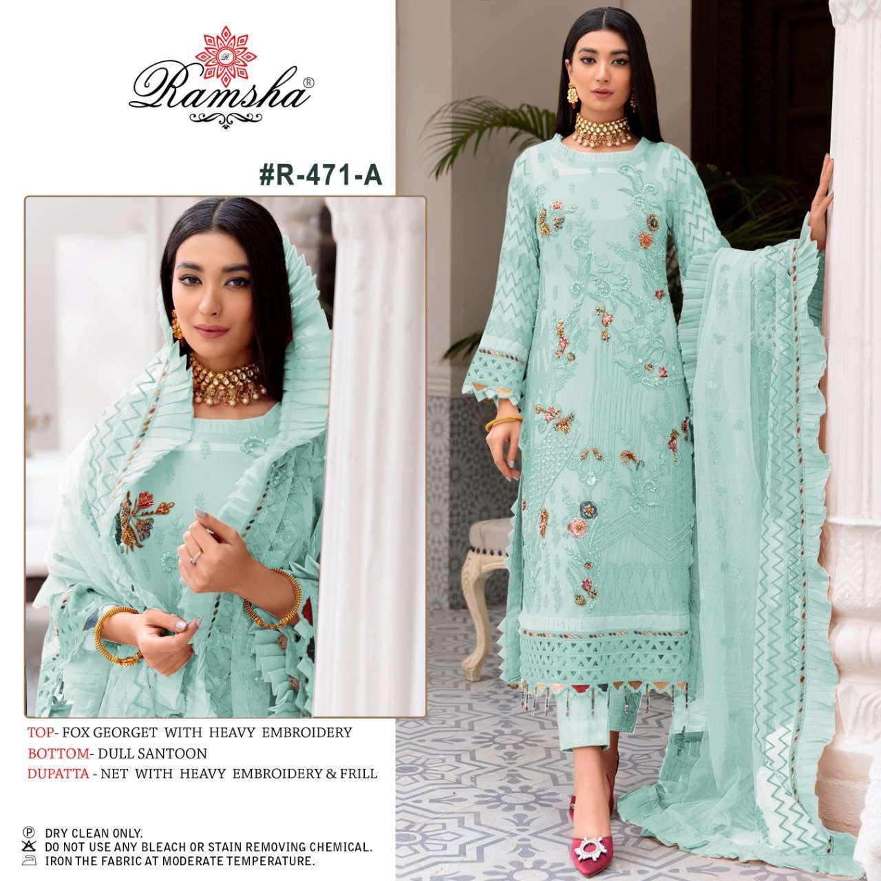 ramsha R-471 nx georgette with embroidery suit 