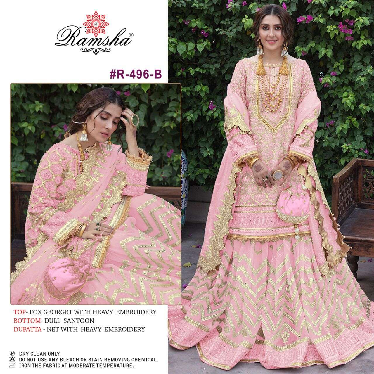 RAMSHA R-496 NX DESIGNER GEORGETTE SUIT 