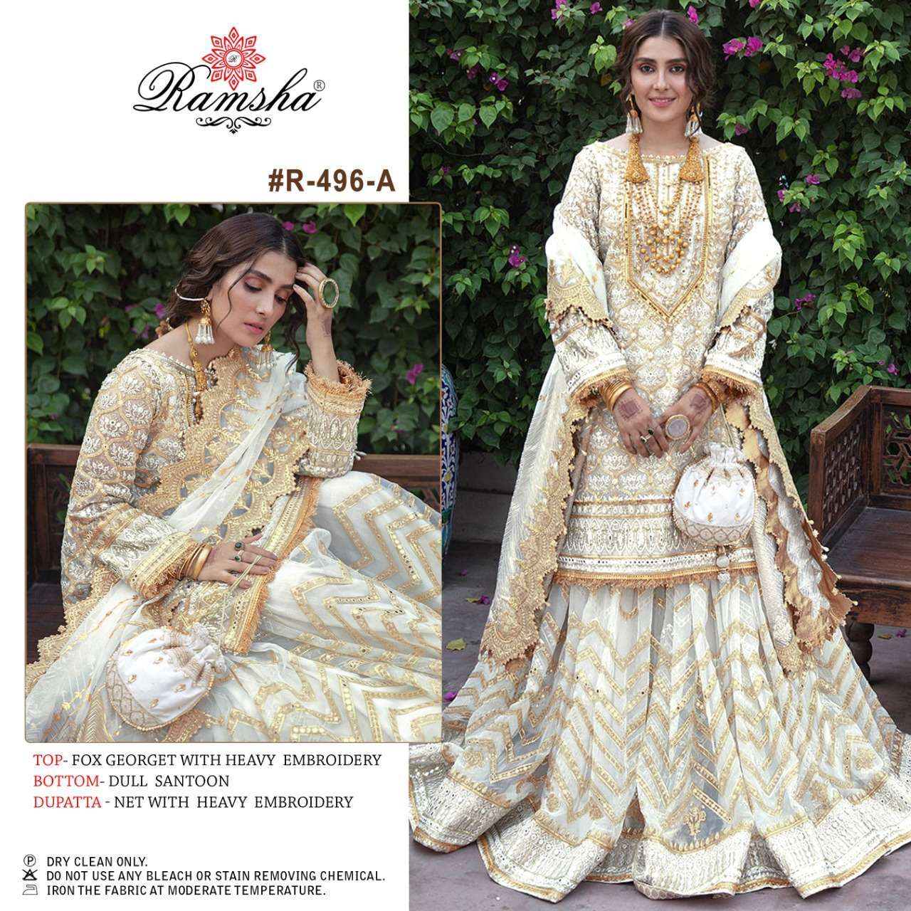 ramsha R- 496 nx georgette bridel heavy embroidery suit