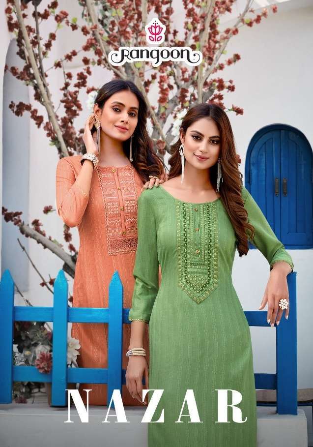 rangoon nazar series 3531-3538 cotton lining kurti 