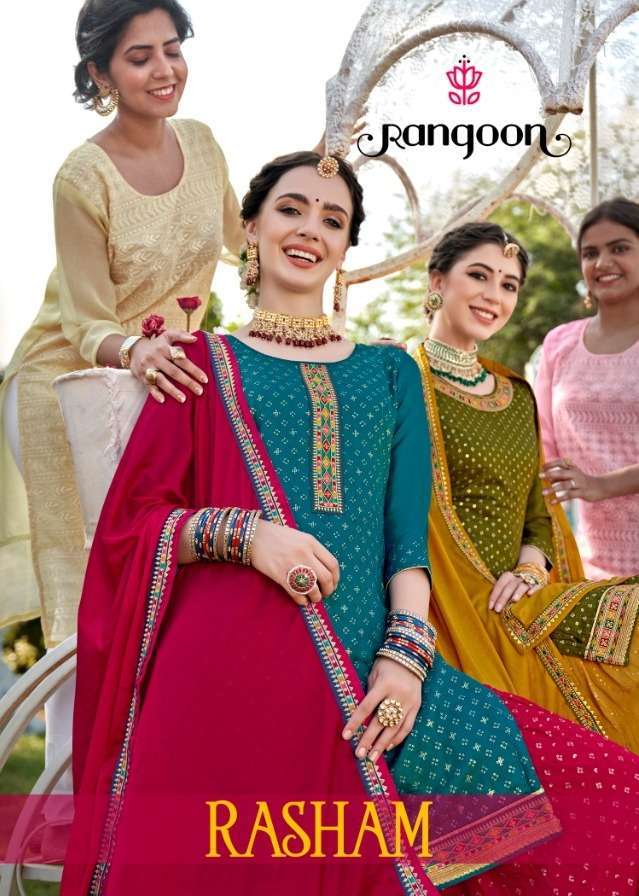 rangoon rasam series 1271-1276 Pure Uppada Silk readymade suit 