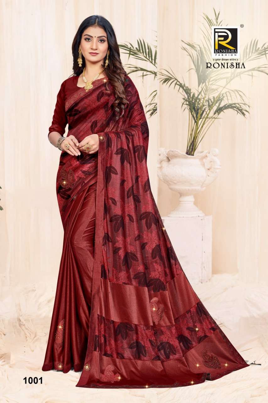 Ranjna saree Barkha series 1001-1006 lycra saree