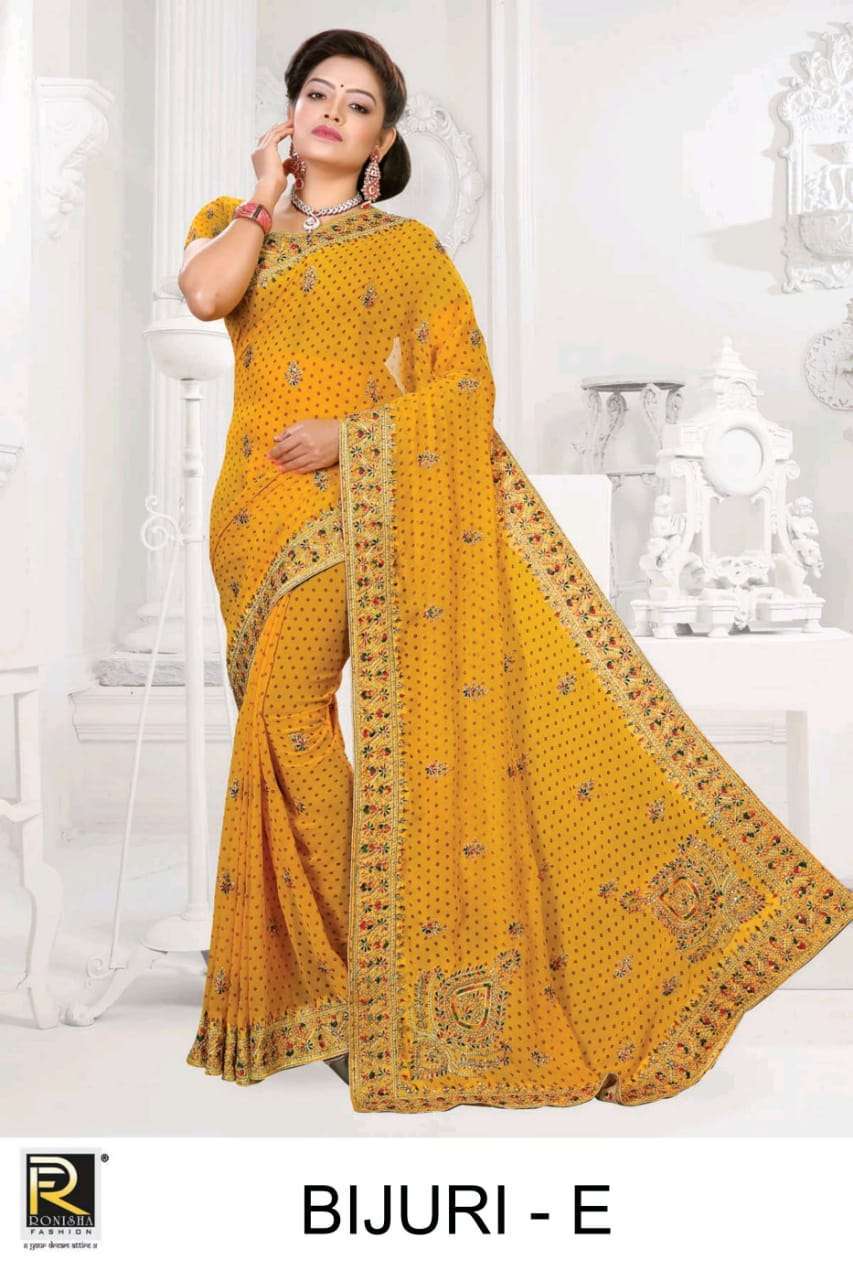 Ranjna saree Bijuri Georgette bandhani saree collection