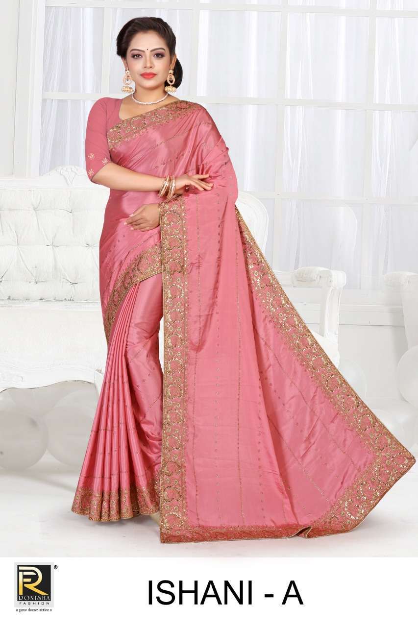 Ranjna saree Ishani Crape silk embroidery saree