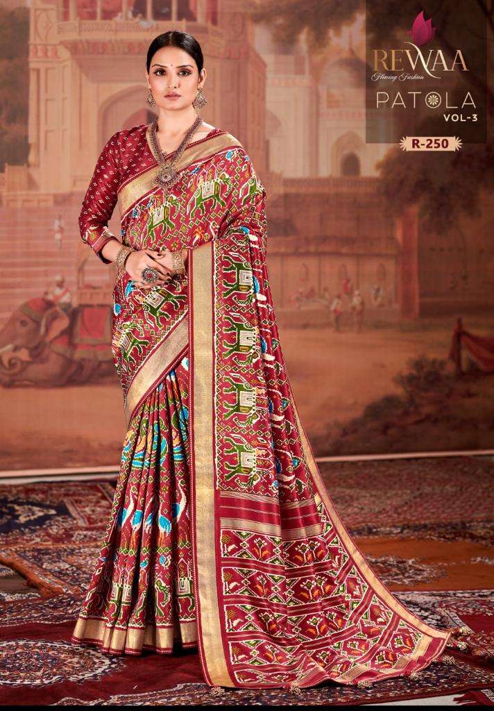 REWAA PATOLA VOL-3 DESIGNER SOFT SILK SAREE 