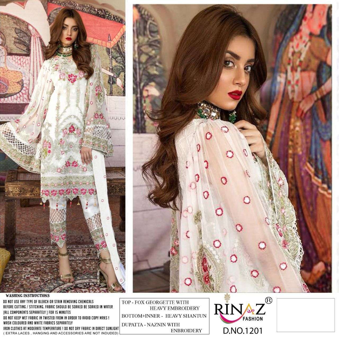 RINAZ FASHION 1201 DESIGNER FAUX GEORGETTE SUIT 