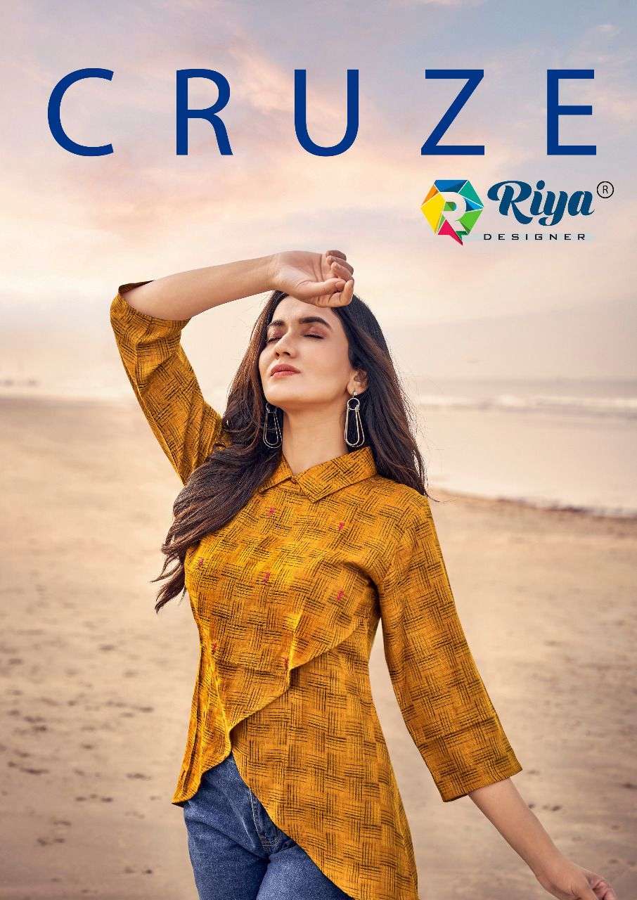 riya designer cruze series 001-008 Woolen Checks Weaving kurti