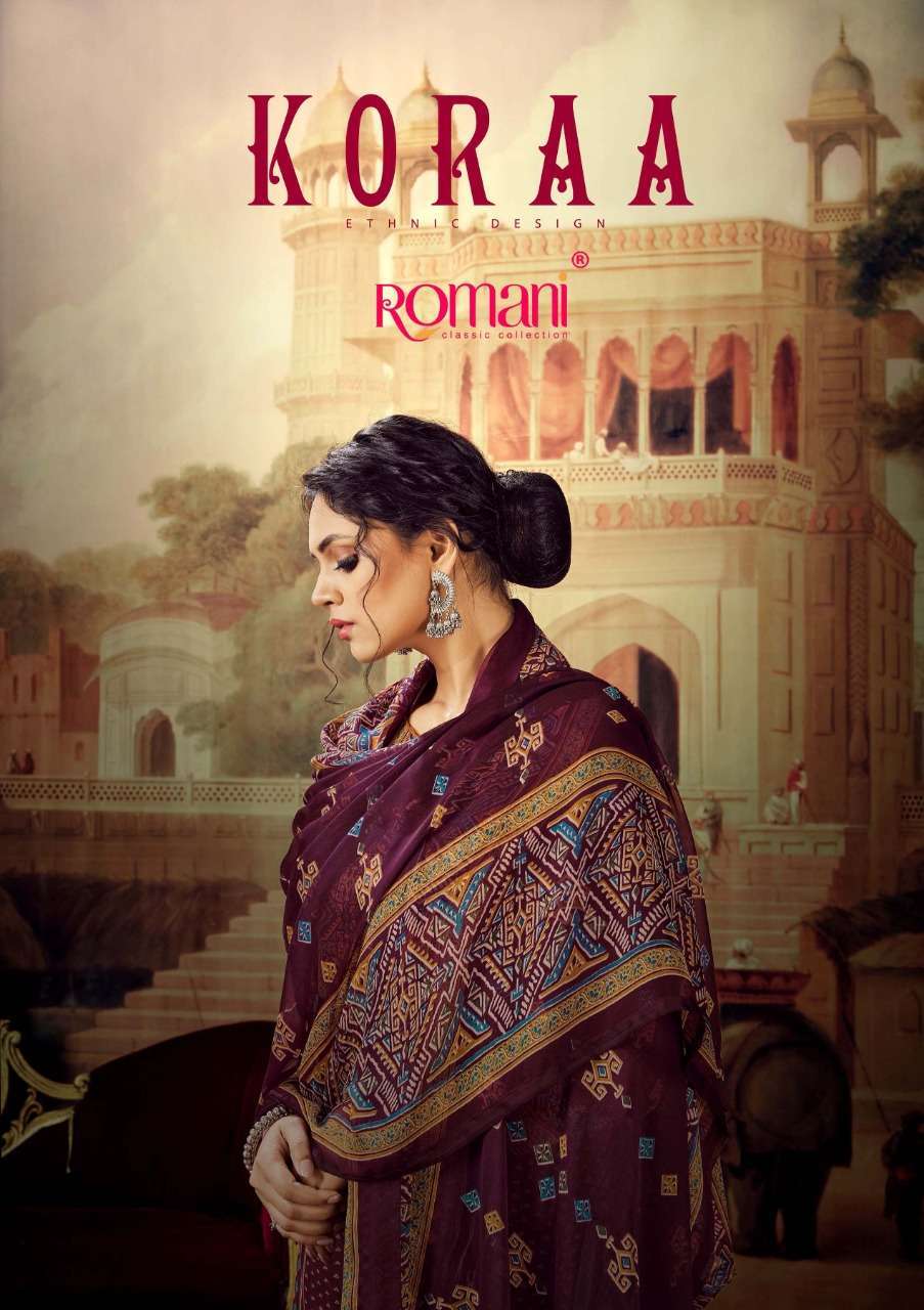 romani koraa series 1025001-1025010 pure cambric cotton suit 