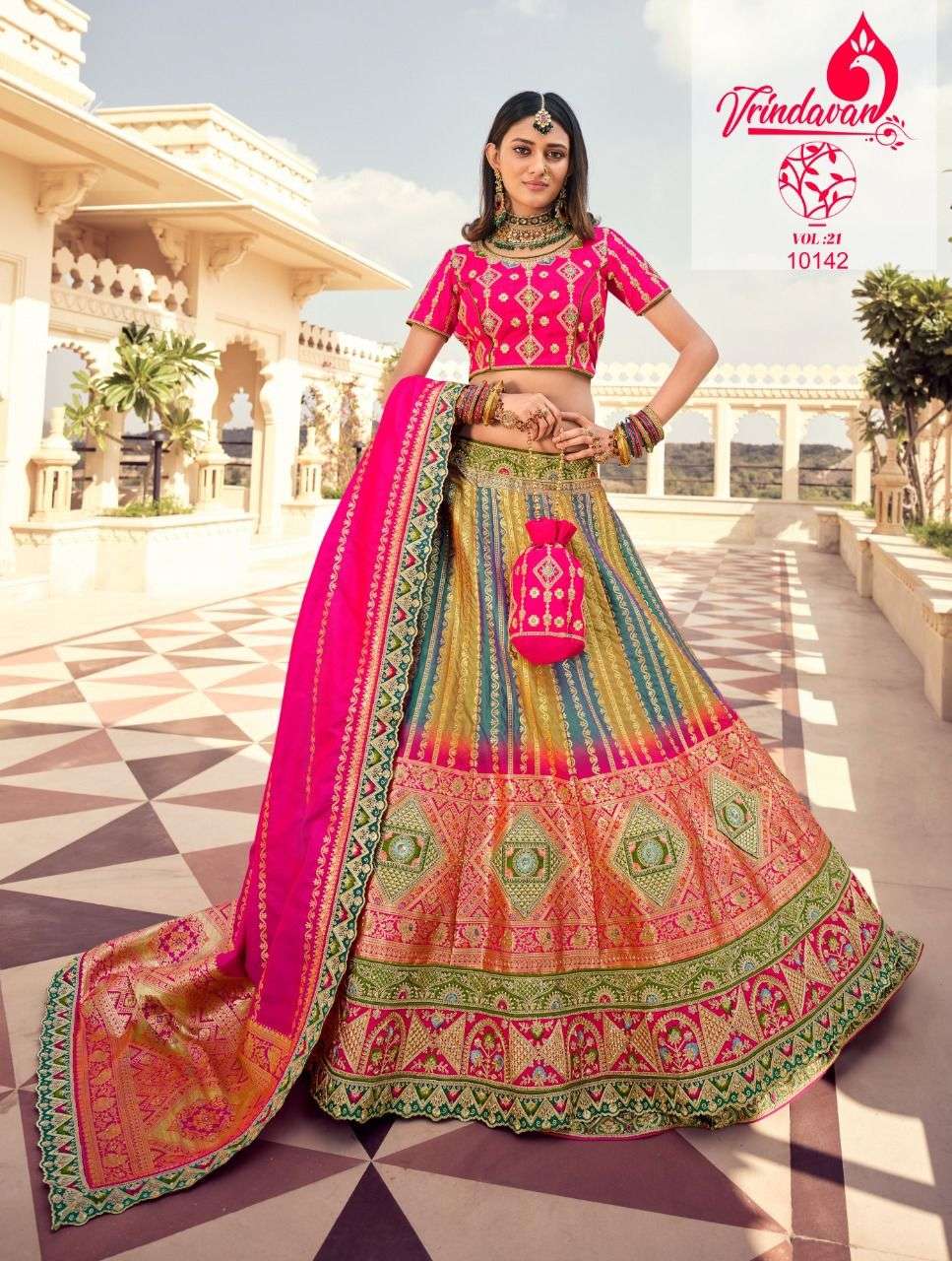 ROYAL VRINDAVAN VOL-21 DESIGNER BANARASI SILK LEHENGA 