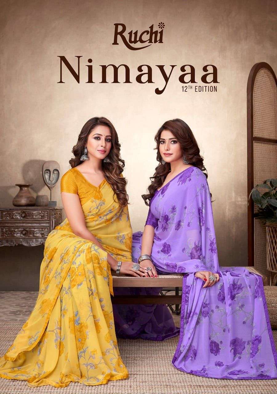 RUCHI NIMAYAA 12TH EDITION  DESIGNER GEORGETTE SAREE 