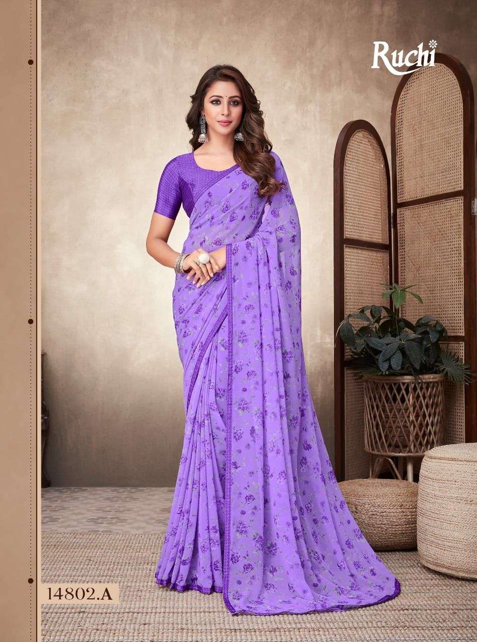 ruchi nimayaa vol 12 series 14801-14806 Georgette Saree 