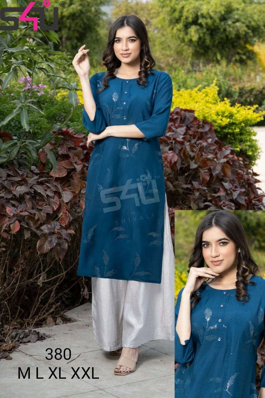 s4u 380 design combo set of kurti with palazzo