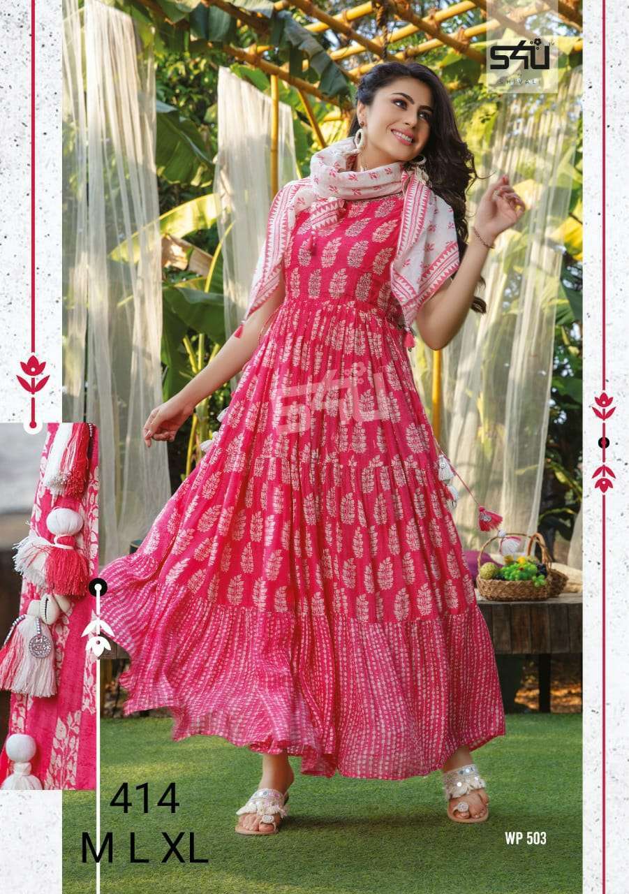 s4u 414 design combo set of stylish combo kurti set